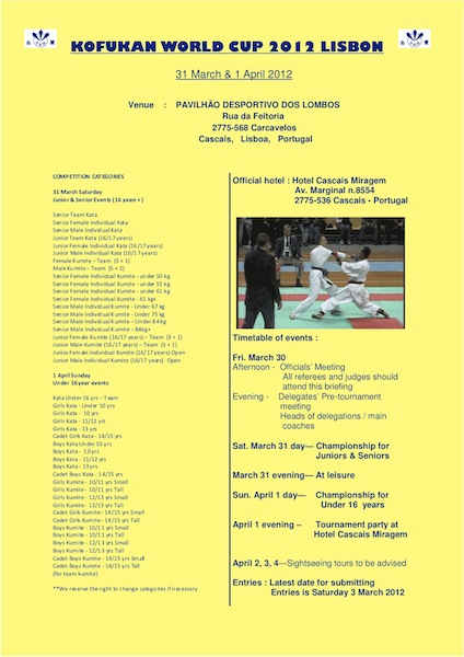 Karate club de saint Maur - Coupe Internationale Kofukan-Lisbonne 2012 
