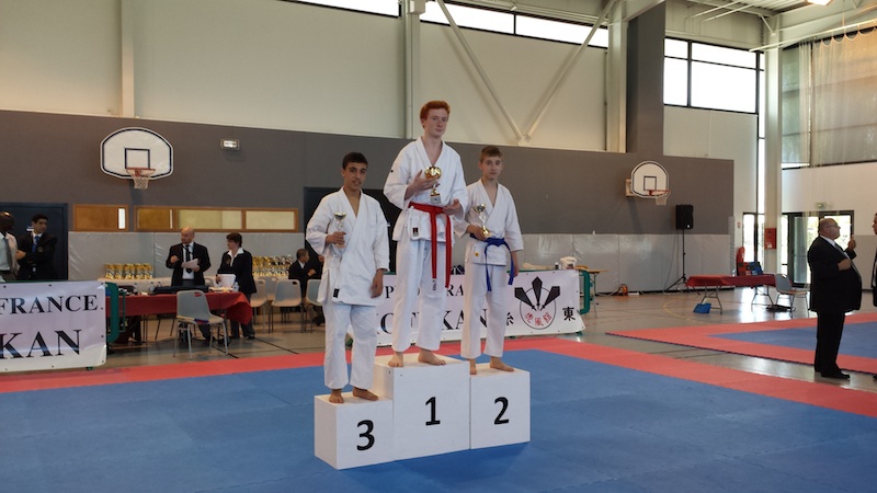 Karate club de Saint Maur - podium Cameron