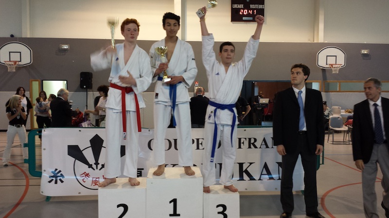 Karate club de Saint Maur - podium Cameron