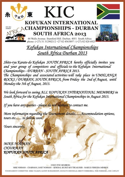 Karate Club de Saint Maur - KWC SOUTH AFRICA 2013